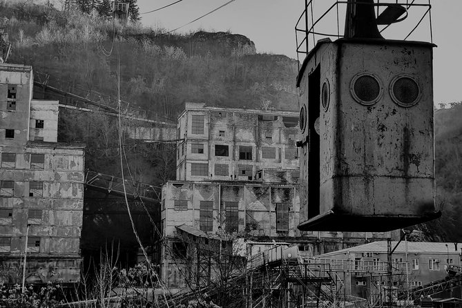 Chiatura. Soviet Past in the present. + Katskhi pillar - Stop 2: Katskhi Pillar, 40 Meters of Limestone With a Monastery On Top