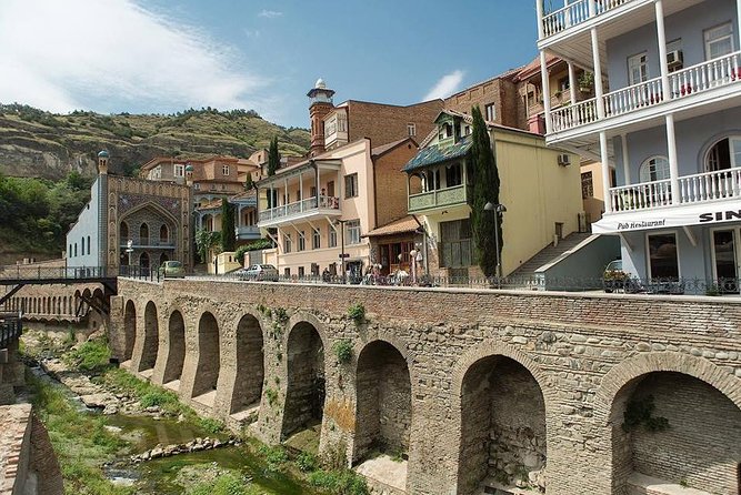 Classic Tbilisi Walking Tour - Betlemi Churches and the 5th-century Fire Temple remains above the street