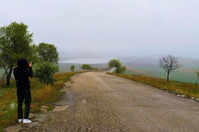 Gareja Sunrise Hike Tour from Tbilisi and Rainbow Hills Trail - The Giant Bicycle monument return, and what a small-group day feels like