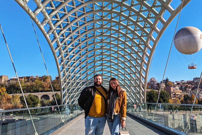 Instagrammable sites of Tbilisi private tour - The Bridge of Peace and Chronicles of Georgia: Modern Symbol Meets Monumental Story