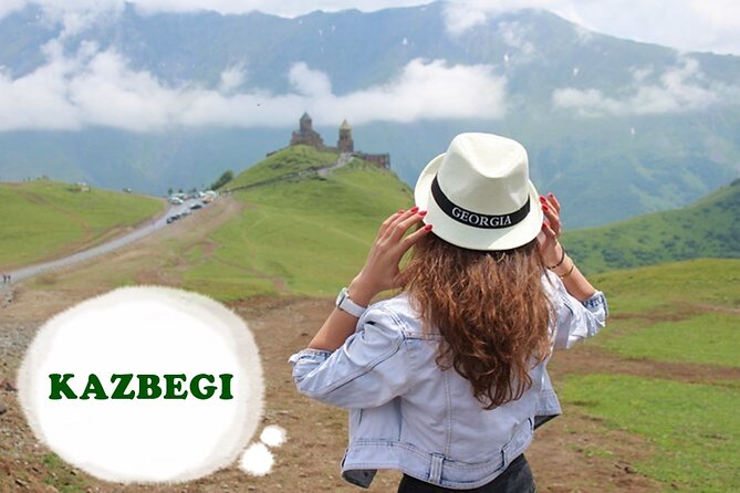 Kazbegi • Gudauri - private day trip to Mountains - Gergeti Trinity Church at 2,170 meters, the big Kazbegi payoff