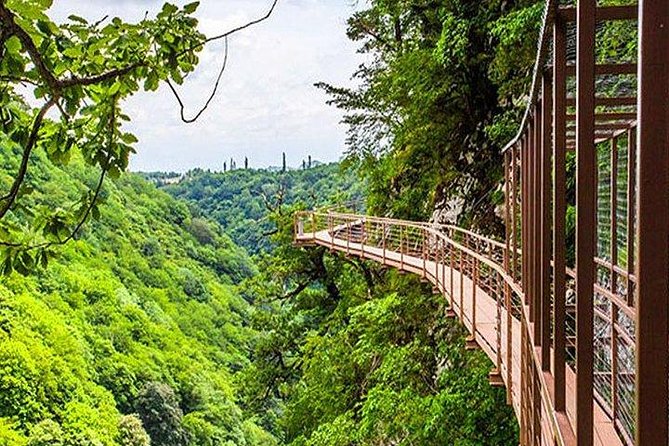 Martvili + Okatse + Caves - Martvili Canyon: waterfalls, a deep green river, and the 300 meter boat ride