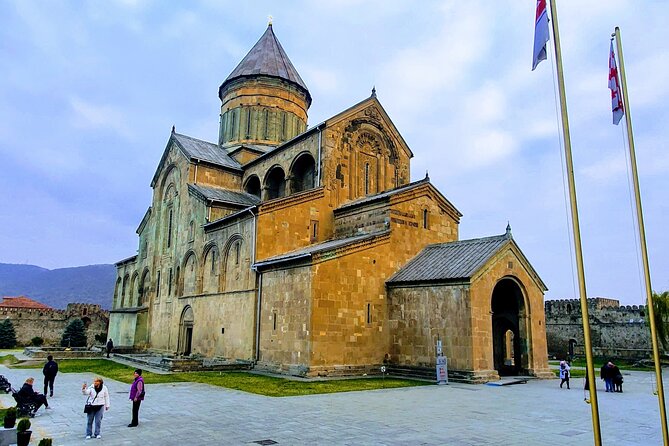 Mtskheta: Exploring Heritage and Cuisine through Cooking Classes - Chronicles of Georgia viewpoint: copper-colored sculptures and big-picture thinking