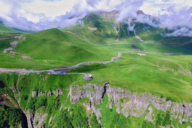 One day trip to highest mountains Kazbegi from Tbilisi - Ananuri Fortified Castle Ensemble: the feudal Georgia stop