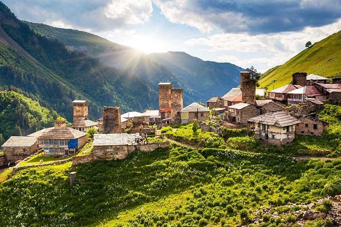 Private tour to Mestia - Ushguli - Svaneti - the magical mountains - Day 1: Okatse Canyon, Kinchkha Falls, and Martvili Canyon by boat