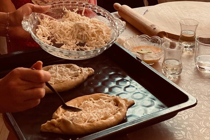 Taste of Georgia. Cooking-Class Khinkali, Khachapuri and more - Adjarian Khachapuri Second: Tender Dough and Stretchy Cheese