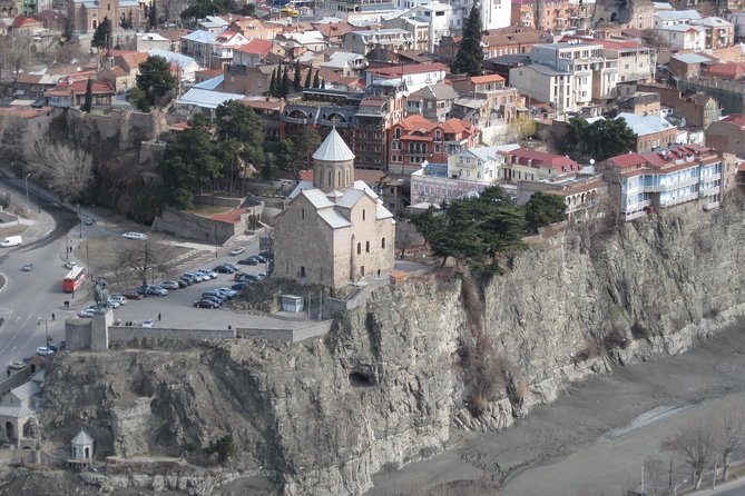 Tbilisi and Mtskheta cities private, cultural tour - Tbilisi Cliffs and the Old Town View at Metekhi Cathedral